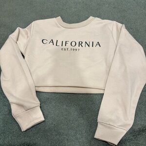 boohoo cropped sweatshirt/long sleeve shirt